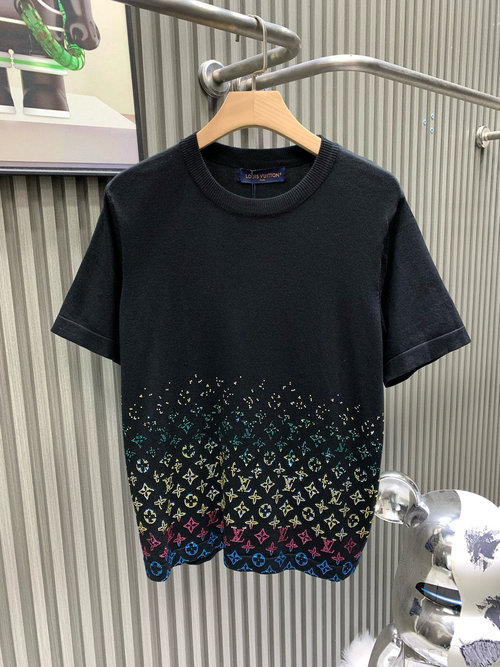 Louis Vuitton Soft Knit Short-Sleeve Shirt with Imported Materials