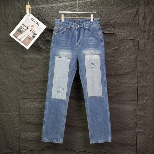 Polo Ralph Lauren Distressed Patchwork Denim Jeans for Couples