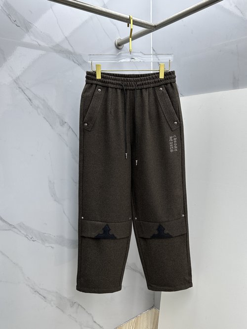 Chrome Hearts Exclusive Design Casual Pants with 3D Logo
