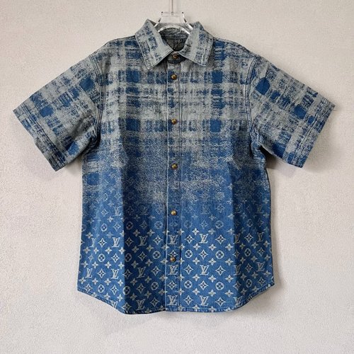 Louis Vuitton Graduated Denim Short Sleeve Shirt