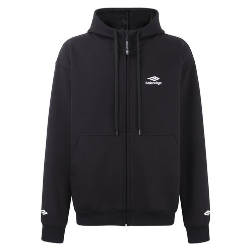 Balenciaga Velvet Hooded Jacket with Custom Jacquard