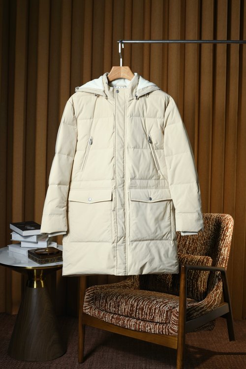 Loewe Warm Detachable Hooded Down Jacket with Details