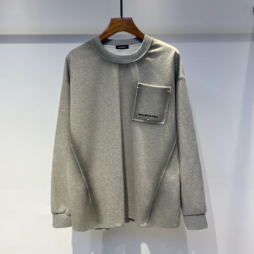 Balenciaga Comfortable Cotton Hoodie with Wash Gradient Design