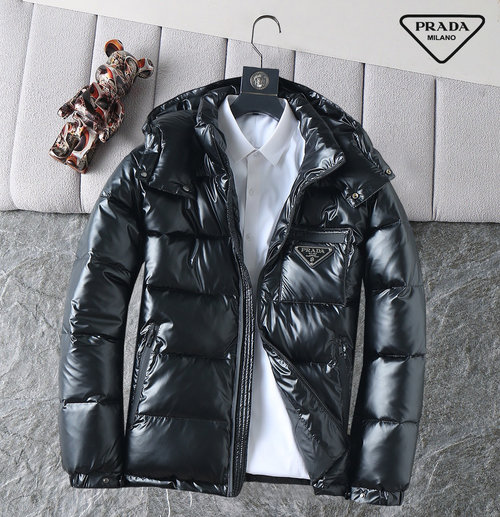 Prada 90% Down Filled Stylish Puffy Jacket with Logo