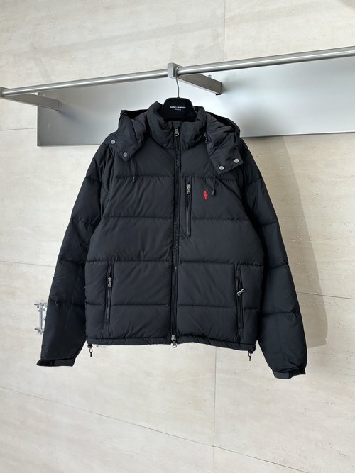 Yves Saint Laurent Detachable Down Jacket with Embroidered Horse Motif