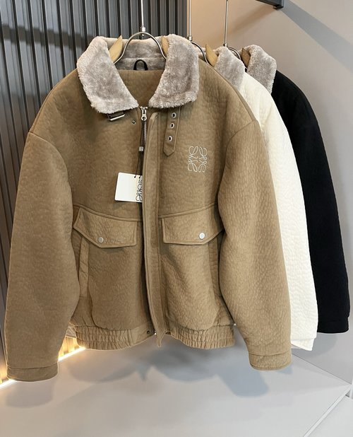 Loewe Classic Jacket Adorned with Brand Logo Embroidery