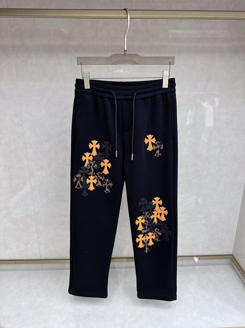 Chrome Hearts New Casual Pants with Classic Logo, High Comfort
