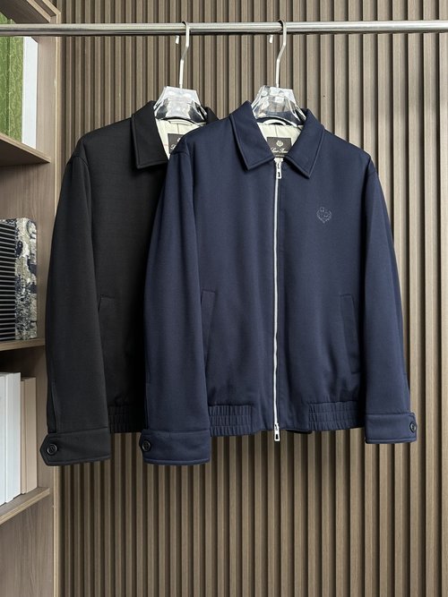 Chanel Thick Moto Collar Jacket with Brand Embroidered