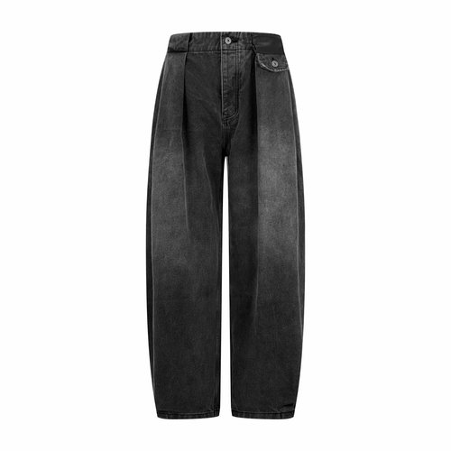 Loewe Stonewashed Denim Jeans with Leather Patches