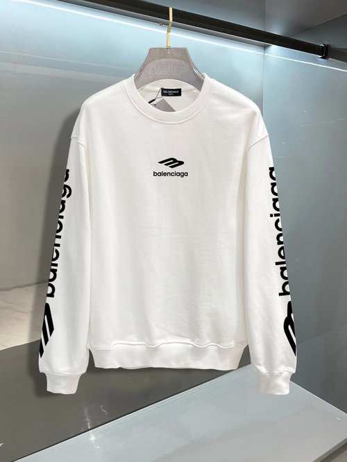 Balenciaga Double-layer Letter Printed Cotton T-shirt or Hoodie