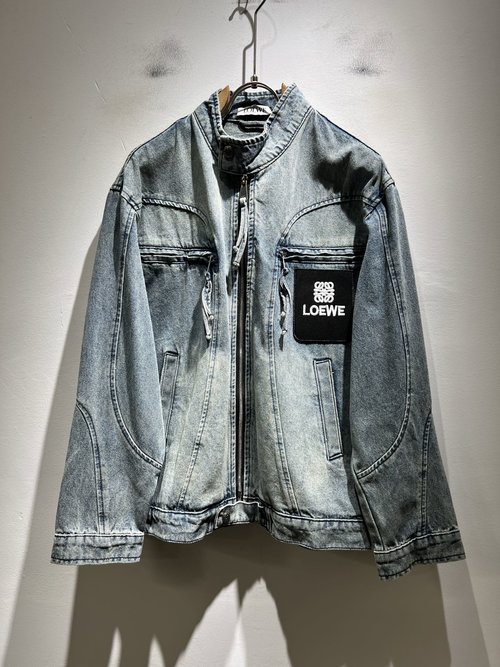 Loewe Denim Unisex Jacket with Brand Logo Embroidery