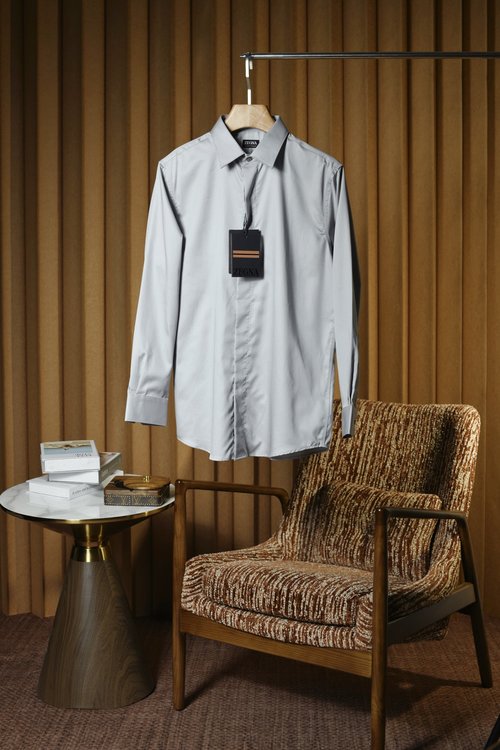 Zegna Upgraded Cotton Shirt for Business and Leisure