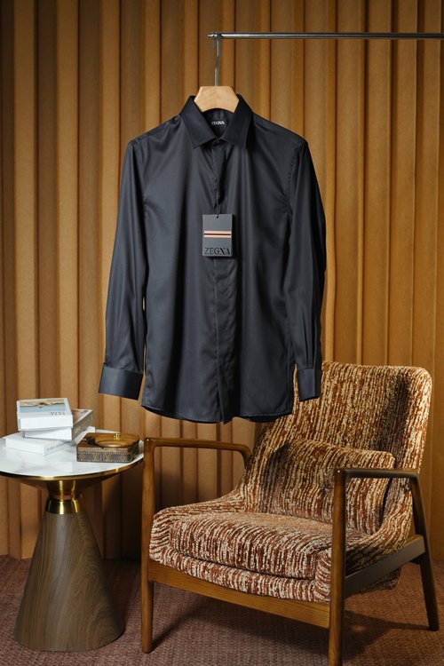 Zegna Upgraded Cotton Shirt for Business and Leisure