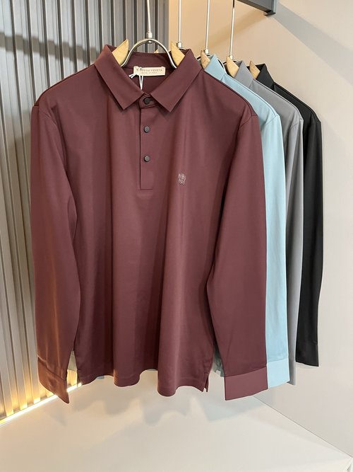 Bottega Veneta High-Quality Solid-Color Polo with Logo Design