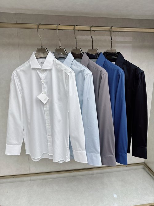 Brunello Cucinelli 100% Cotton Windsor Collar Shirt, Elegant Choice