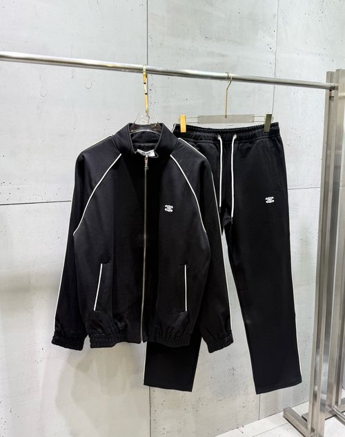 Celine New casual sportswear set with striped ribbon embroidery