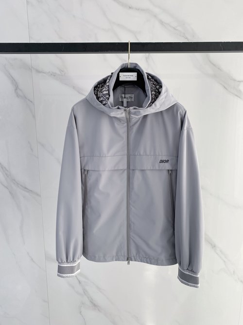 Dior Premium Hooded Jacket in Blue or Grey