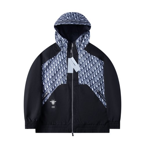 Dior Casual Hooded Cotton Jacket, Comfortable and Slimming