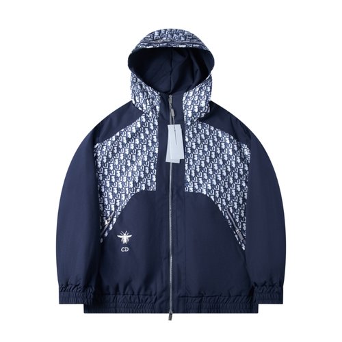 Dior Casual Hooded Cotton Jacket, Comfortable and Slimming
