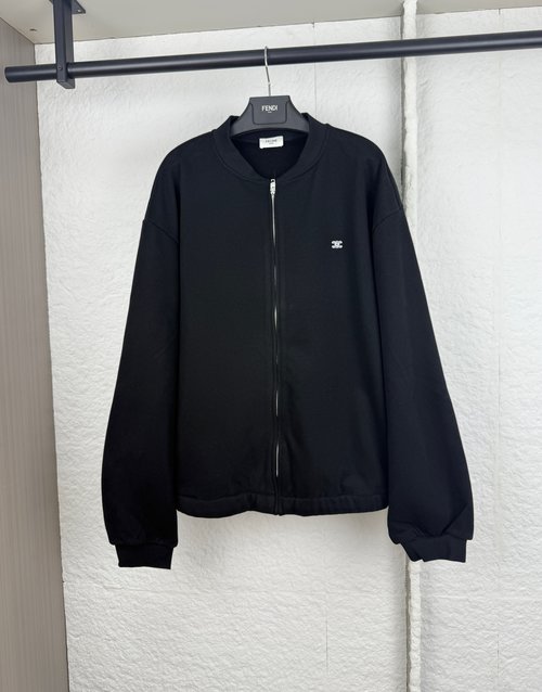 Celine Arc de Triomphe Embroidered Baseball Jacket