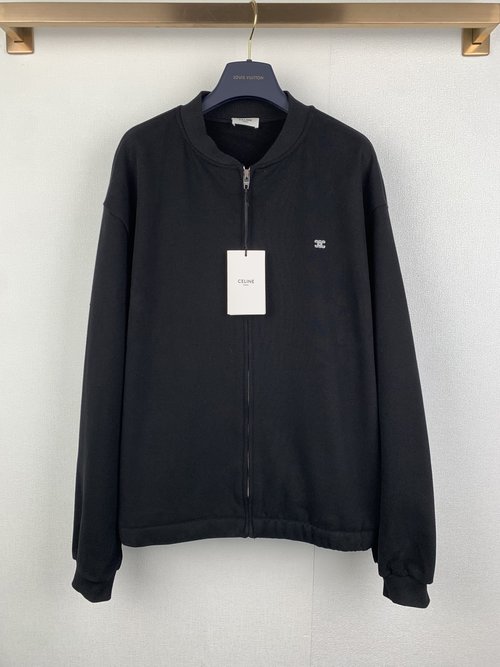 Celine Embroidered Baseball Jacket with Quality Craft