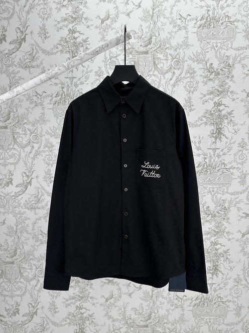 Louis Vuitton Beaded Embroidered Long Sleeve Shirt