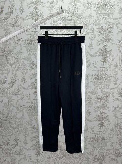 Gucci Cotton Knit Pants with Interlocking Embroidered Logo
