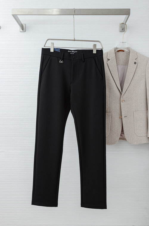Ferragamo Minimalist Straight-Leg Casual Trousers