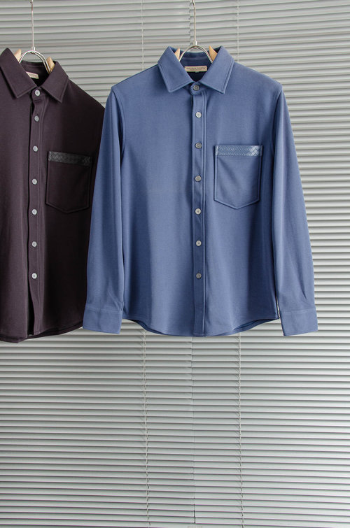 Bottega Veneta Comfortable and Versatile Fleece Lined Long Sleeve Shirt