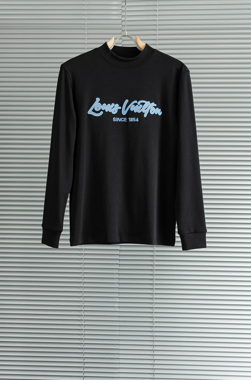 Louis Vuitton Blue Embroidery T-Shirt of Premium Quality