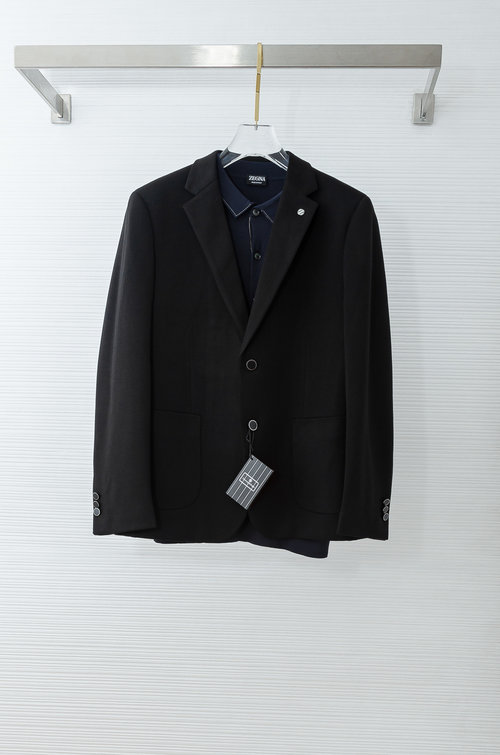 Zegna Wool Blend Knit Casual Suit with Good Texture