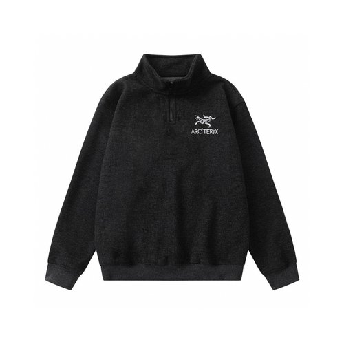 Arcteryx Unisex Kids Wool Blend Half-Zip Sweatshirt with Logo Embroidery