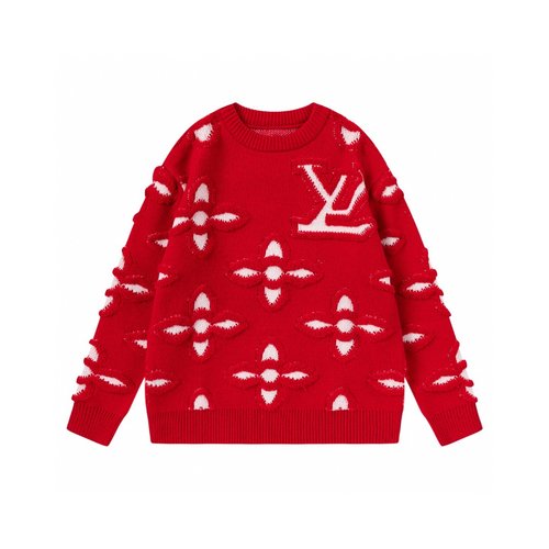 LV Kids 3D Four Leaf Clover Wool Blend Sweater 