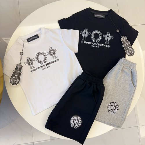 Chrome Hearts Kids Premium Cotton Set, Comfortable & Stylish 