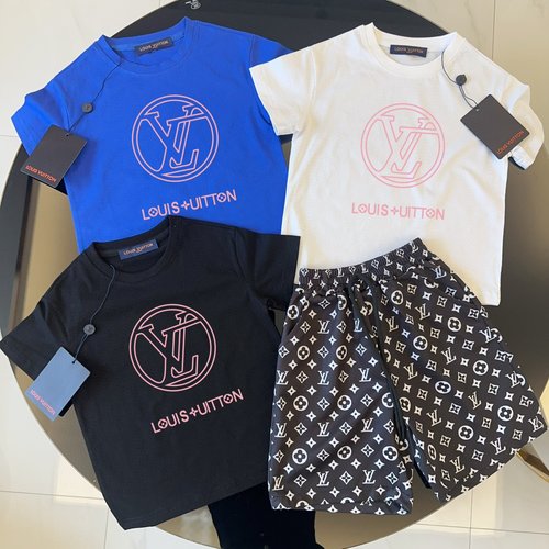 LV Boys & Girls High-End Cotton Kids Sets 