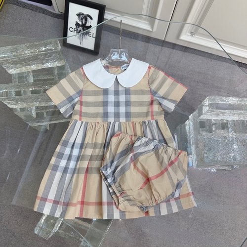 Burberry Girls Dress & Briefs Set - Checked, Comfy & Cute 