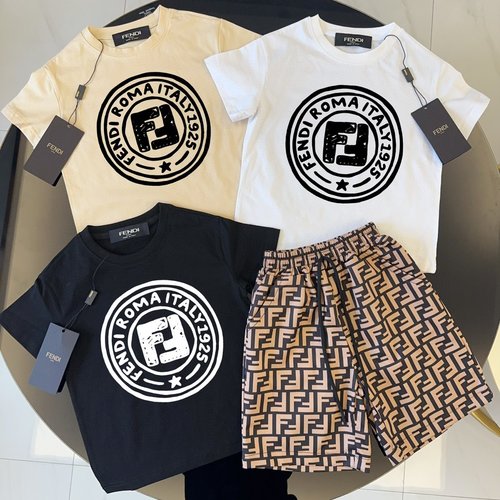 Fendi Unisex Kids Cotton Set, Comfortable & Stylish 