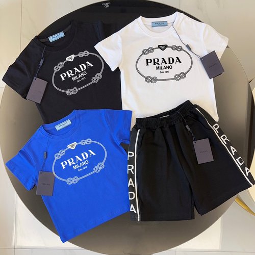 Prada High-end Kids Cotton Set for Boys & Girls