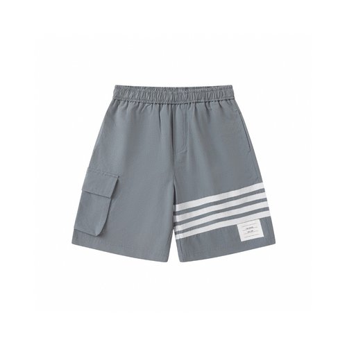 Thom Bn Kids Four Stripes Quick-Dry Cargo Shorts