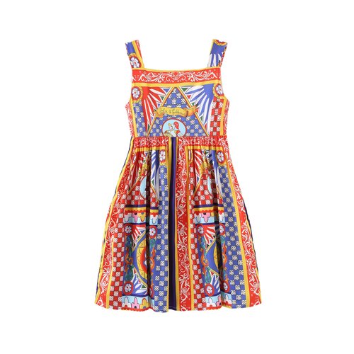 D & G Girls Portrait Slip Dress, Pure Cotton