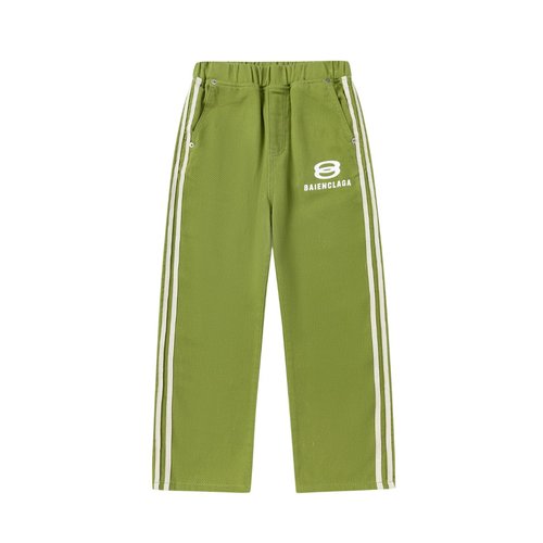 Balenciaga Kids Classic 3-Stripes Color-Blocked Cotton Joggers 
