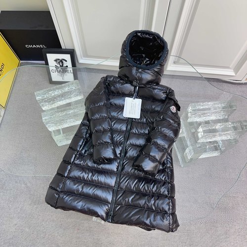 Moncler Girls Mid-Length Thick Goose Down Puffer Jacket