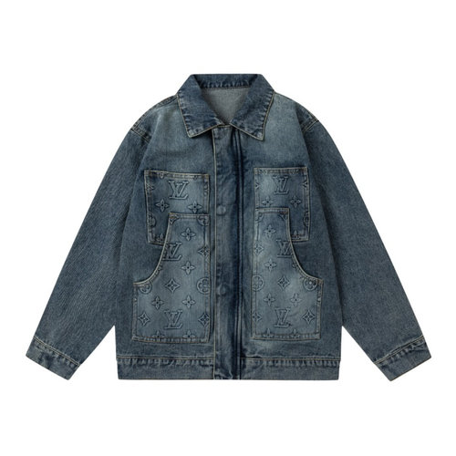 LV Unisex Kids Washed Denim Workwear Jacket