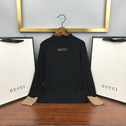 Gucci Girls Black Dress Set with Double G Fabric & Cuff Detail