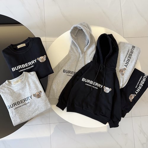 Burberry Unisex Kids Cotton Tracksuit Set - Fleece Lined 