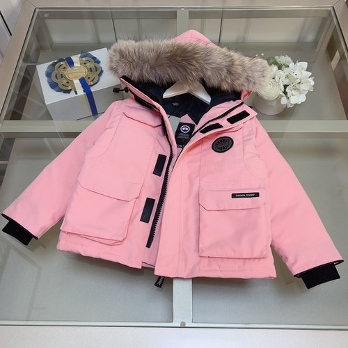 Canada Goose Kids 95 Goose Down Parka, Detachable Hood & Fur, Windproof Waterproof