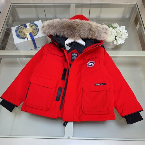 Canada Goose Kids Premium Down Jacket Windproof Waterproof Wolf Fur Collar