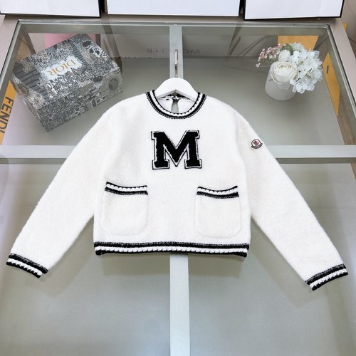 Moncler Girls Wool Blend Cardigan - Soft Stylish Kids Top