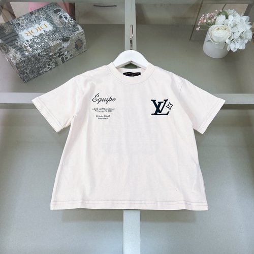 LV Kids Premium Cotton T-Shirt with Classic Print Logo
