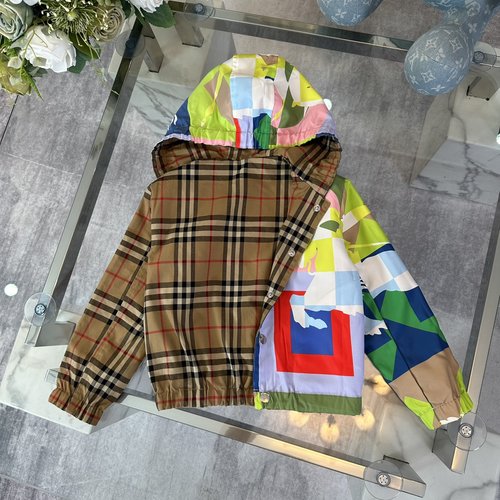 Burberry Kids Reversible Colorful Horse Windbreaker